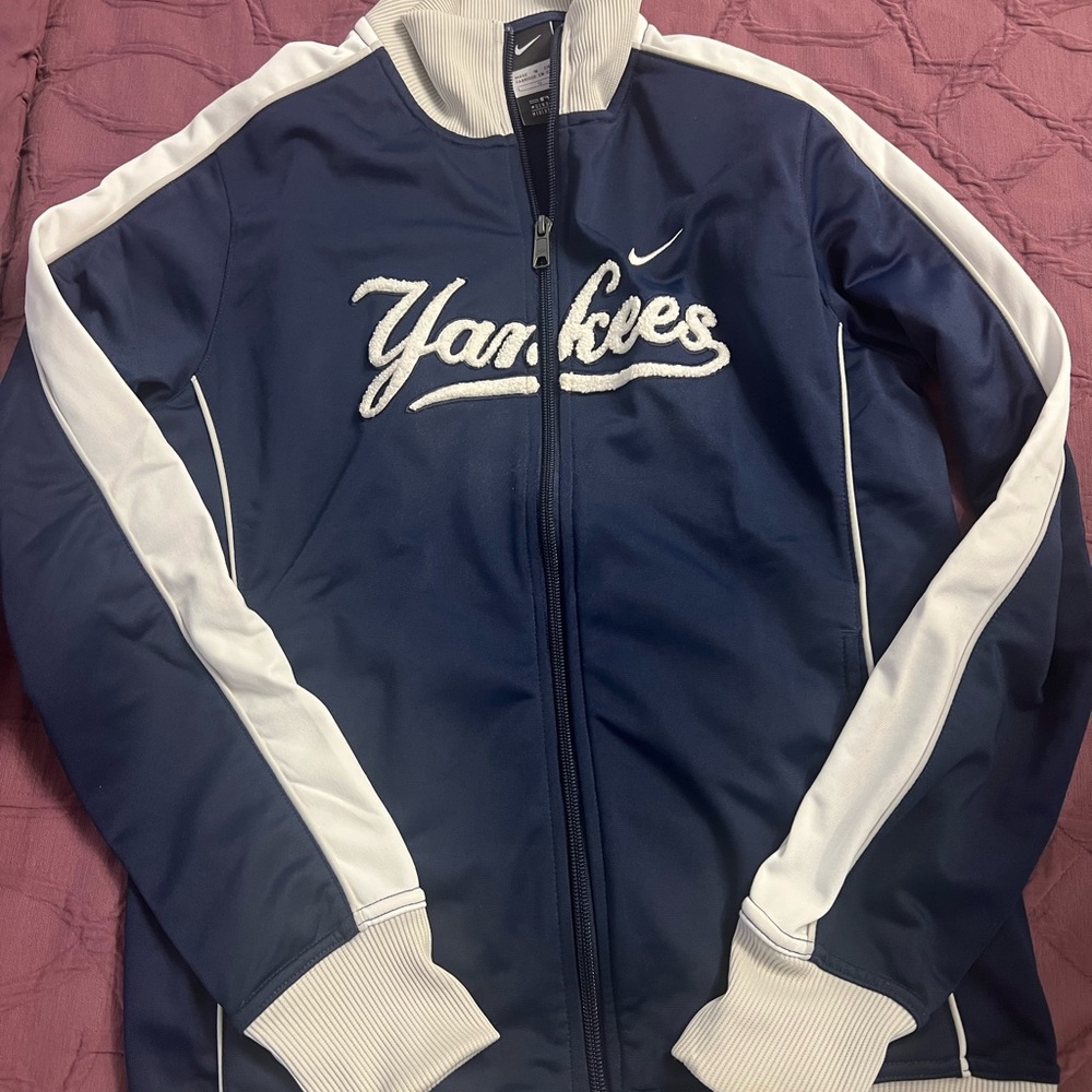 Nike Yankees Navy and White Track Jacket